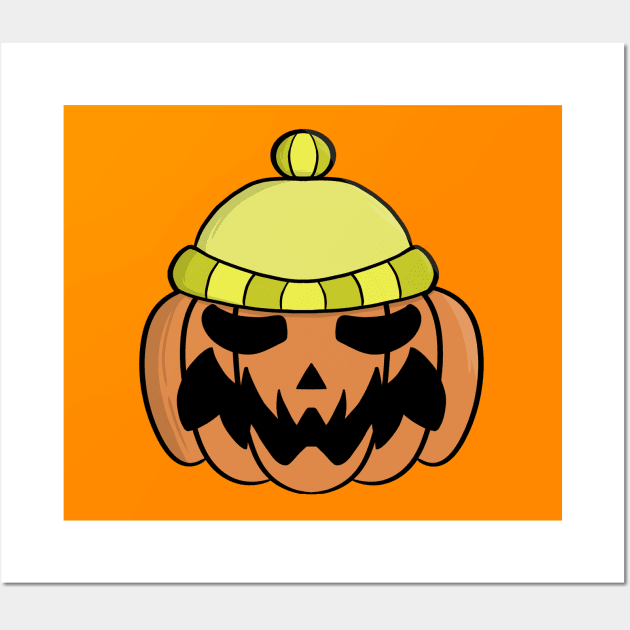 Halloween pumpkin wearing a hat Wall Art by DiegoCarvalho